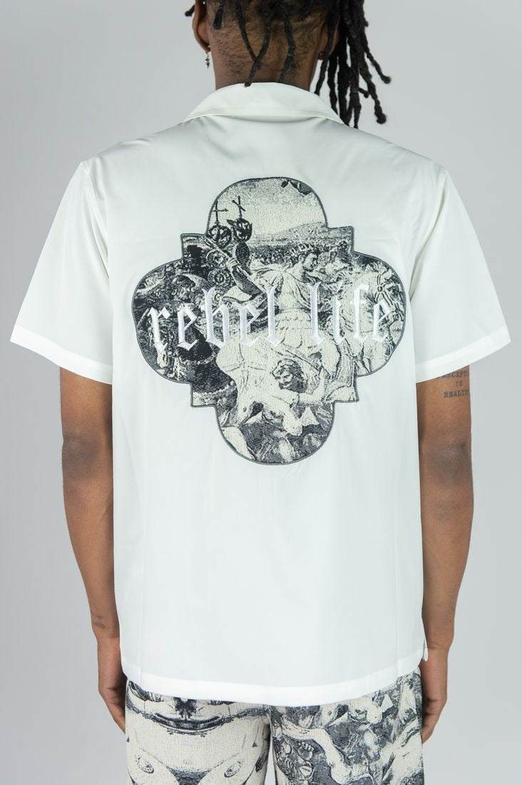 Rebel Life Camp Shirts - White