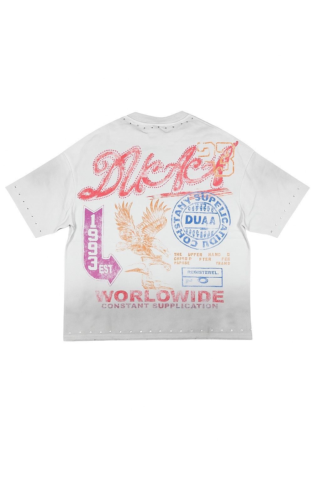 Duaa WorldWide Oversized Tee - Washed Grey