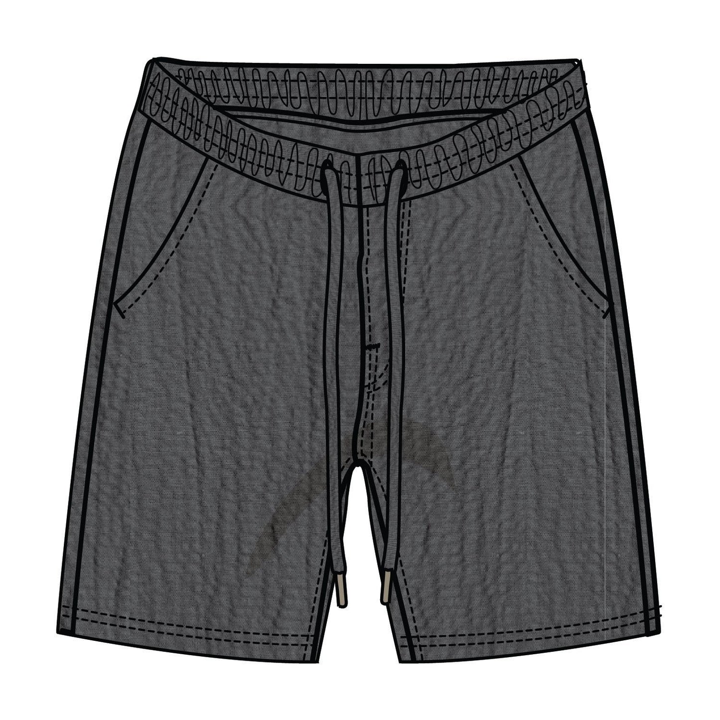 Rs Seersucker Shorts - Black