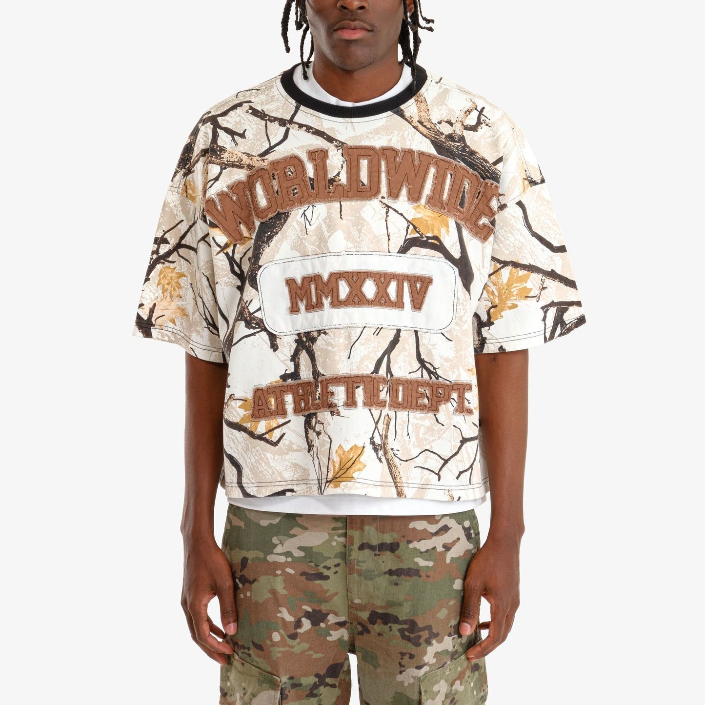 World Wide Cropped Tee - White