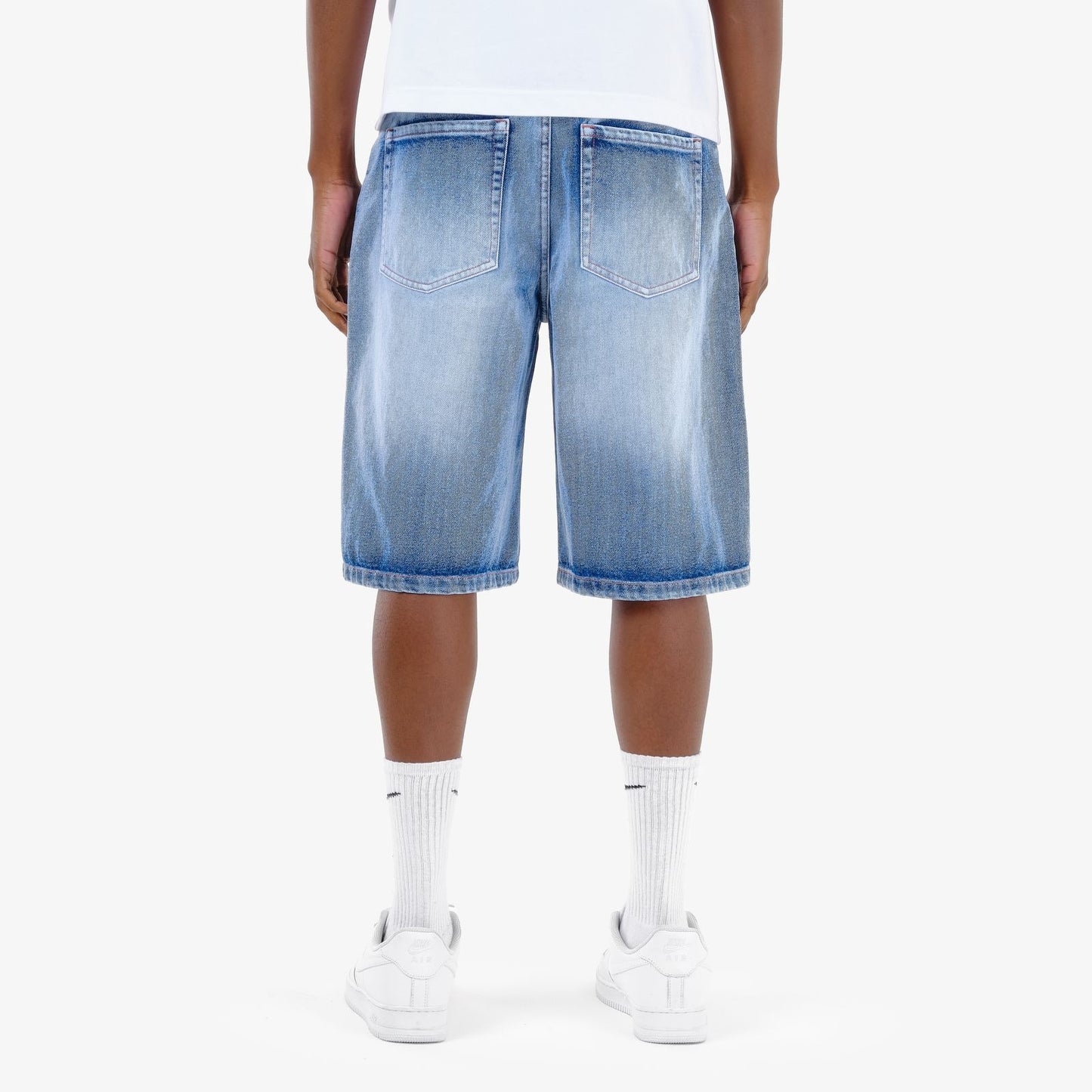 Distress Denim Short - Ice Blue