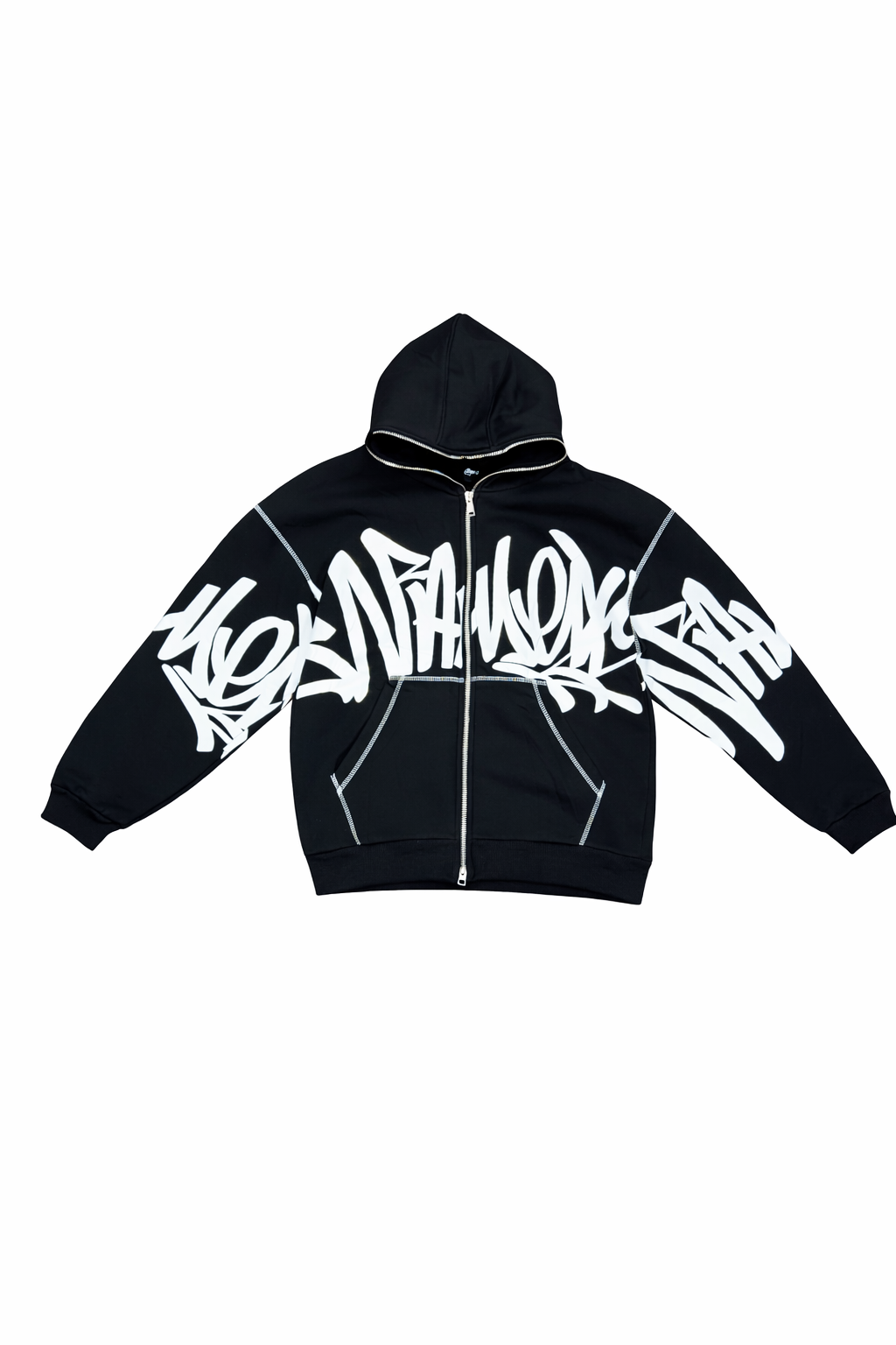 Graffiti Zip Up - Black