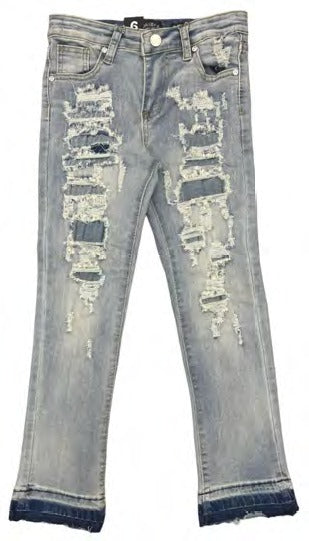 Stacked Fit Jeans - Blue Wash