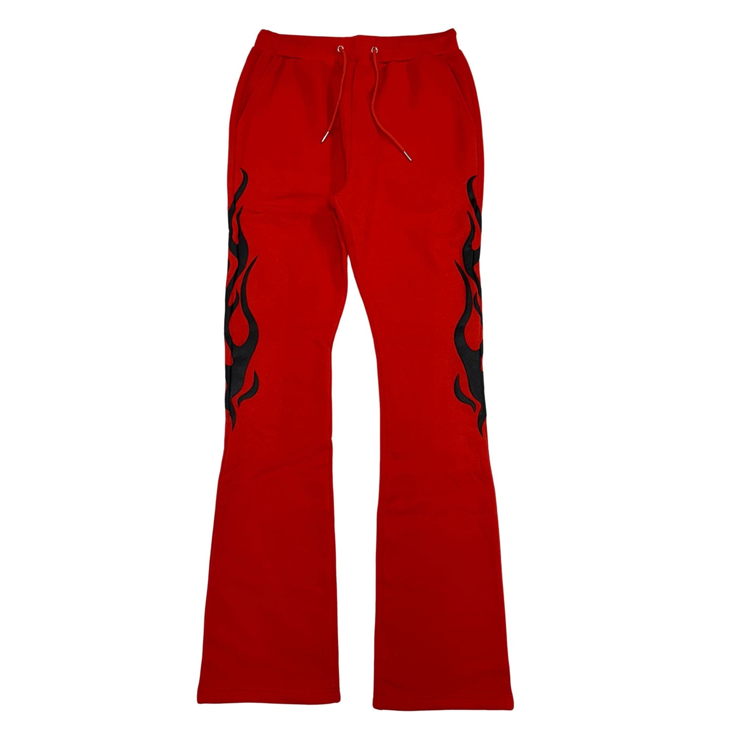 Flare Flames Sweatpants - Red