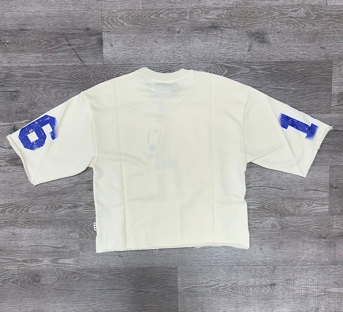Football Skull F-terry Cropped T-shirt - off White