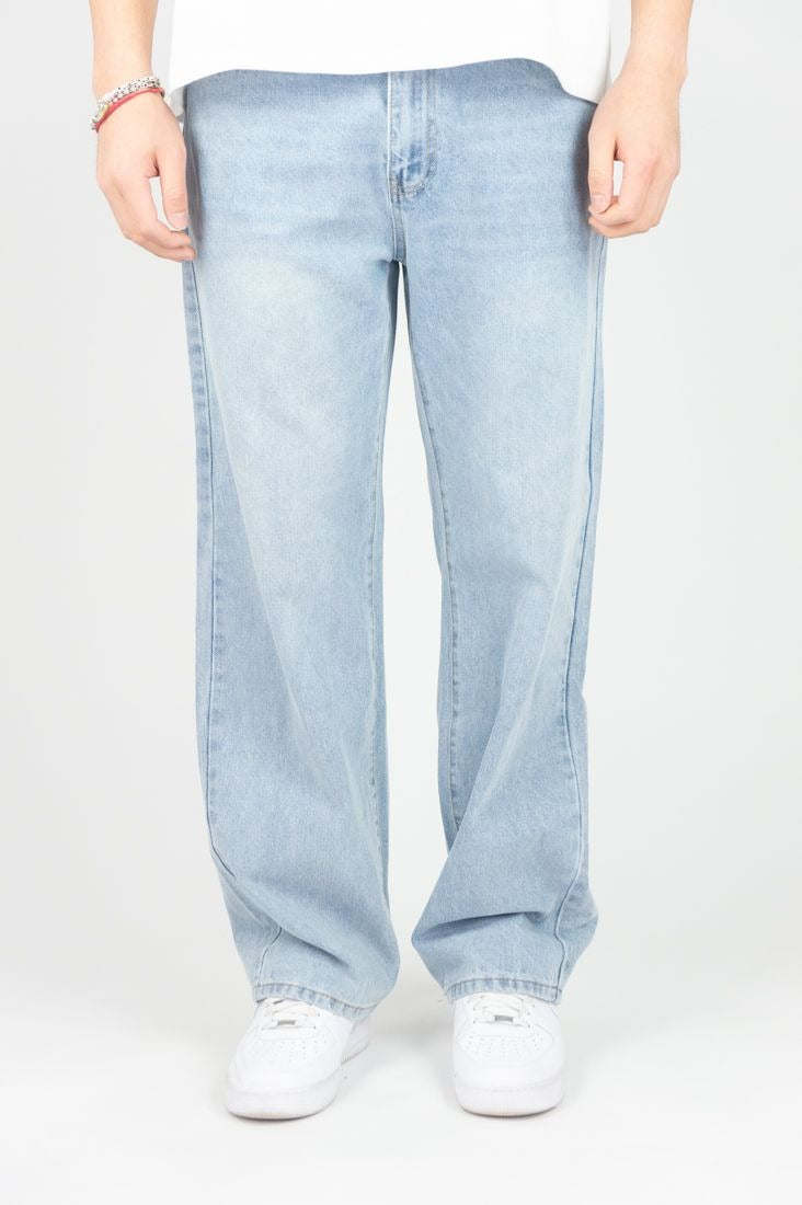 Basic Baggy Jeans- Light Indigo