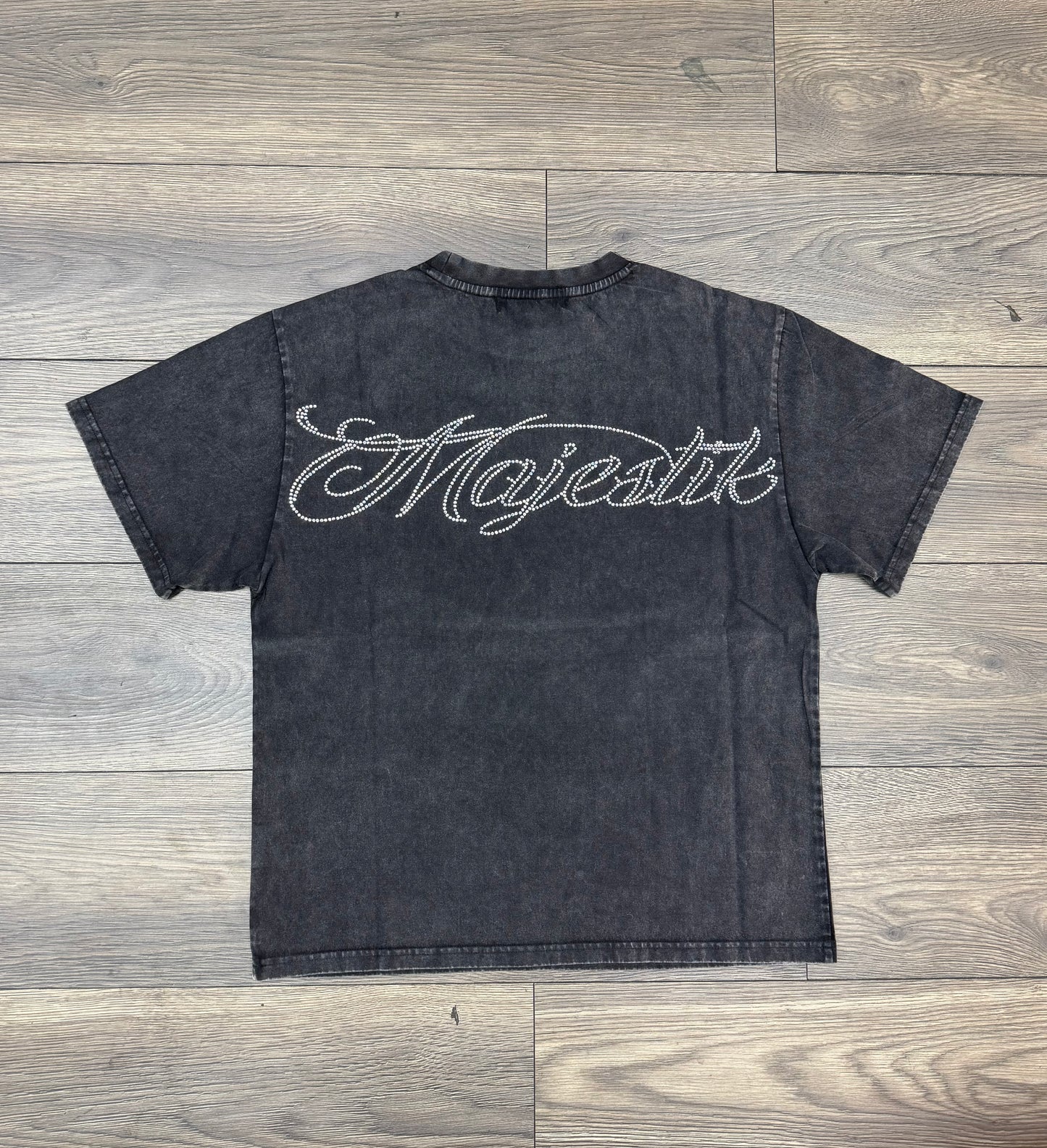 Majestik Brain Culture Fitted Tee - Acid Washed