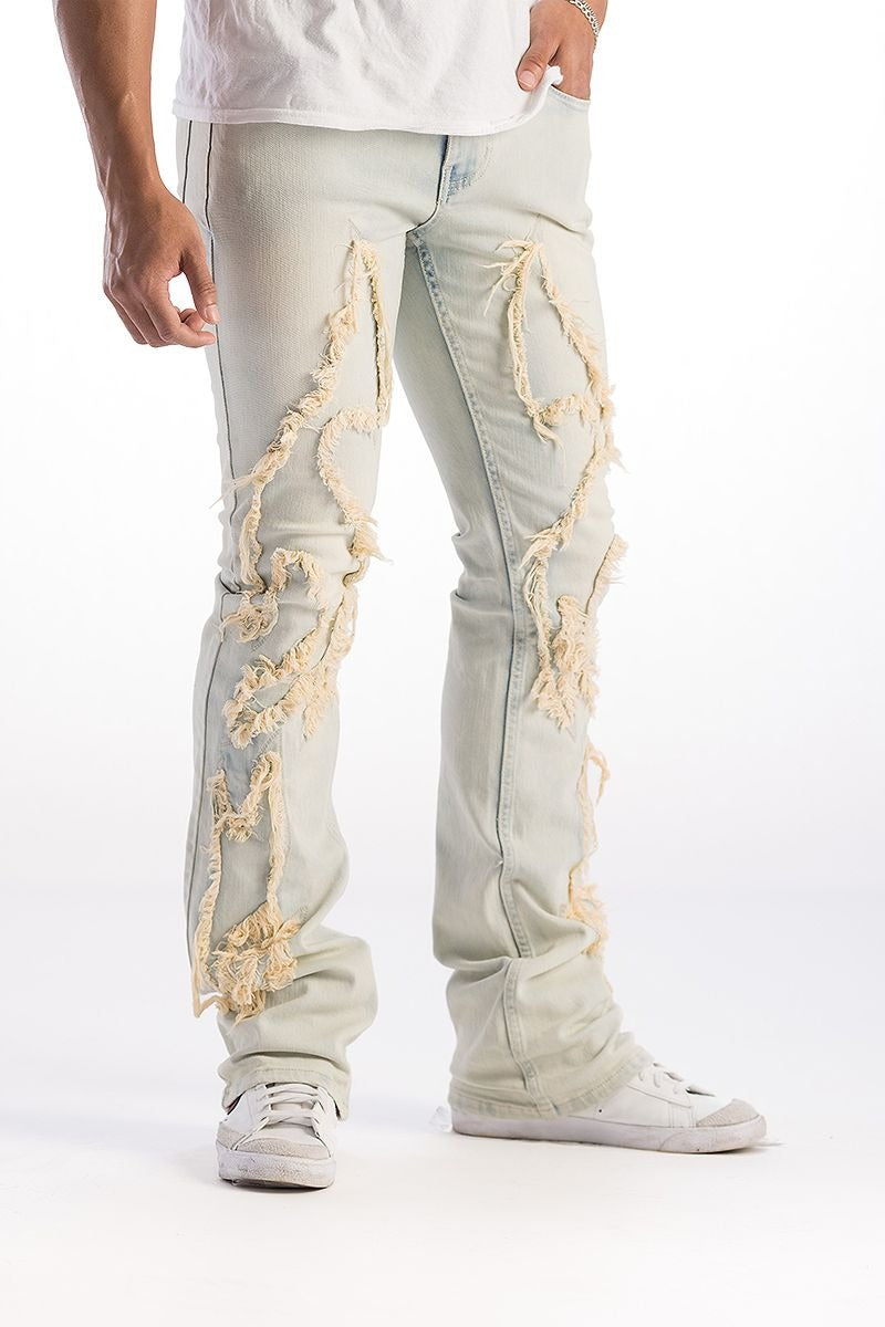 Premium Stack Jeans - Ice Flame