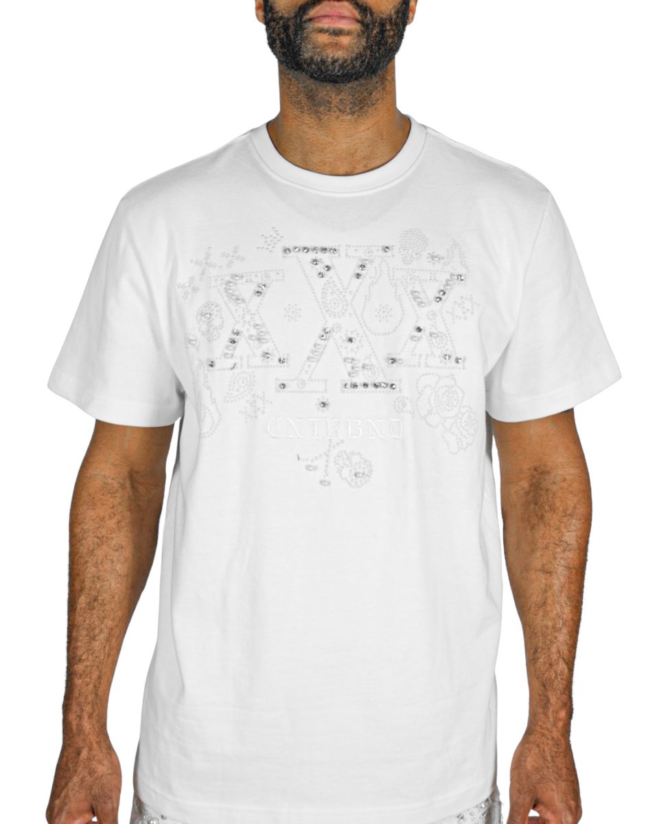 XXX Rhinestone Tee - White