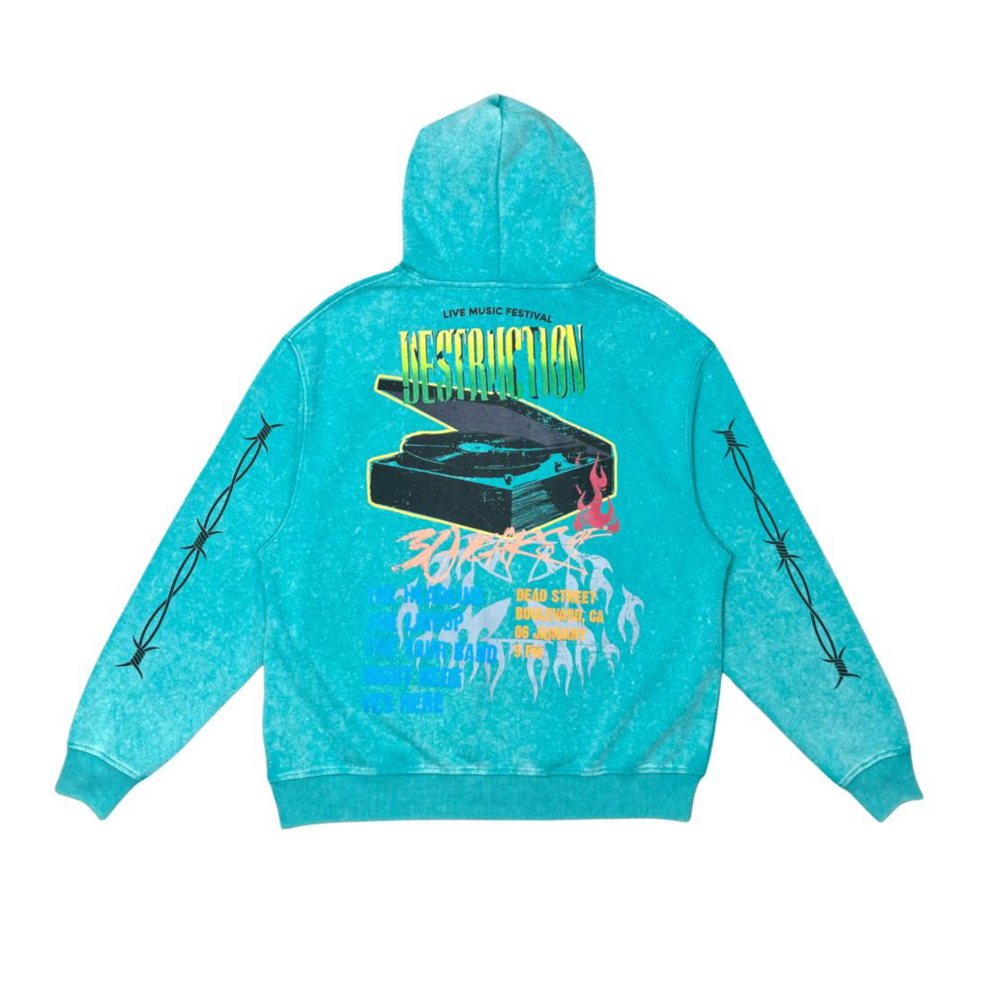 Destruction Race Hoodie - Teal