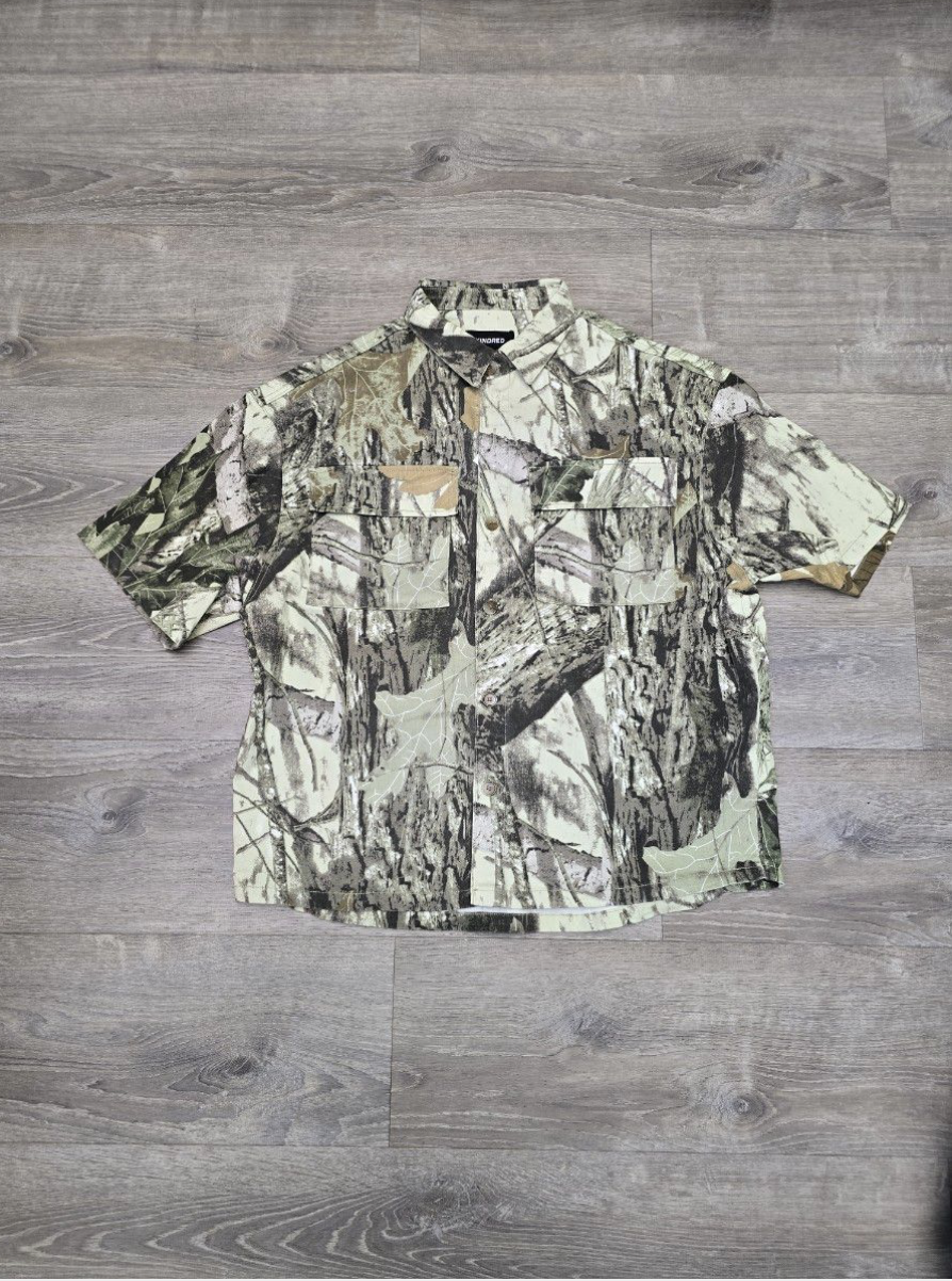 Camo Button Down Shirt - White Forest Camo