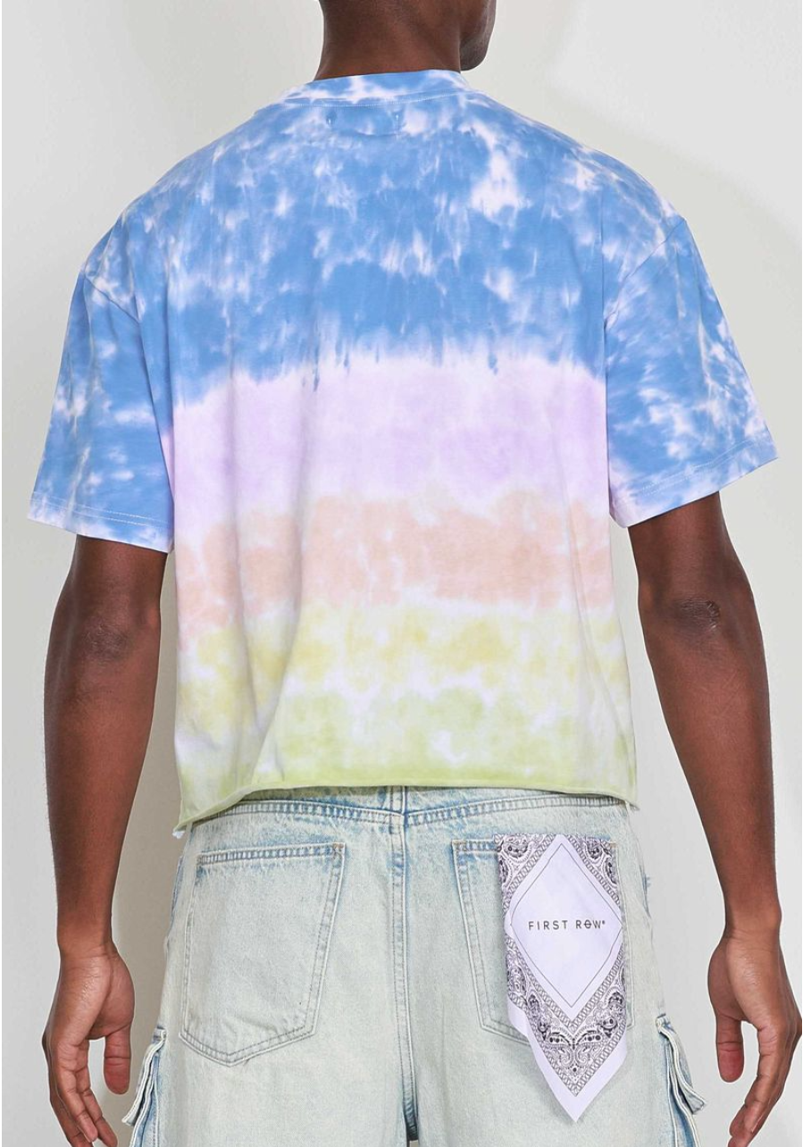 Art Of Escape Dolphins Tee - Cropped Fitted Tee - White