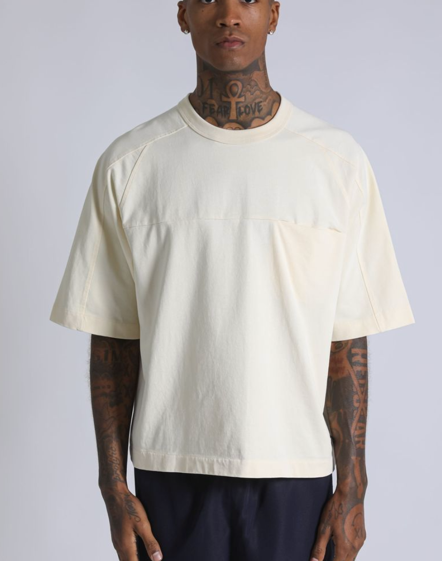 Cropped Heavy Tee - Bone