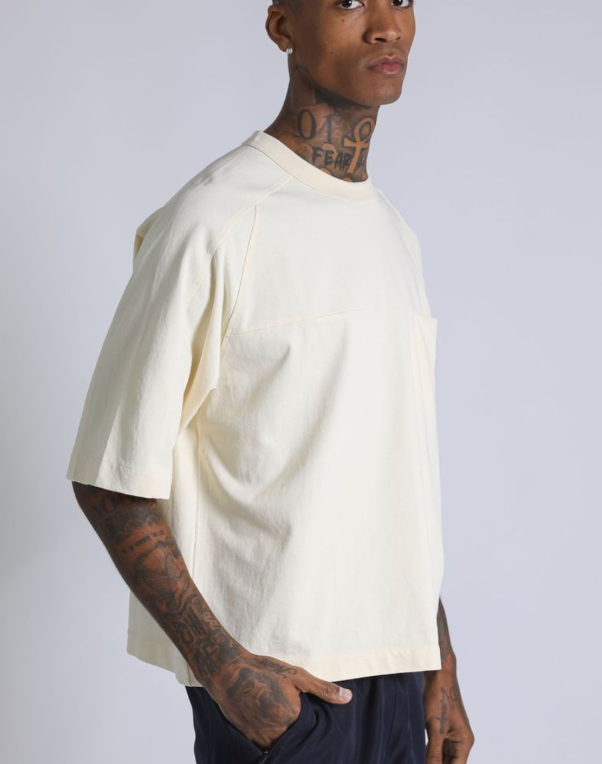 Cropped Heavy Tee - Bone