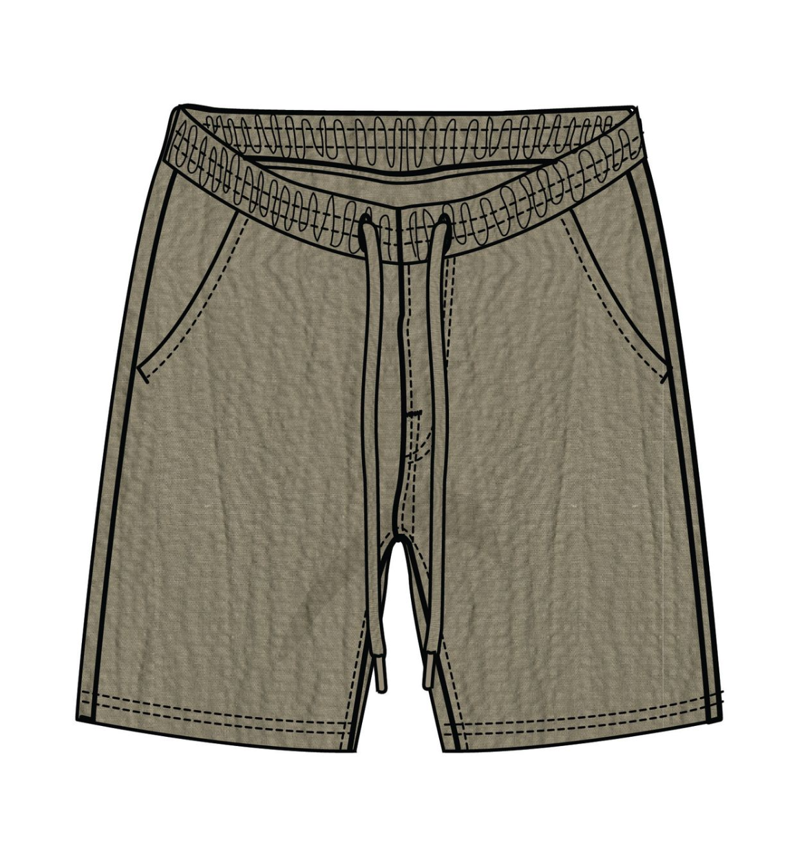 Rs Seersucker Shorts - Taupe