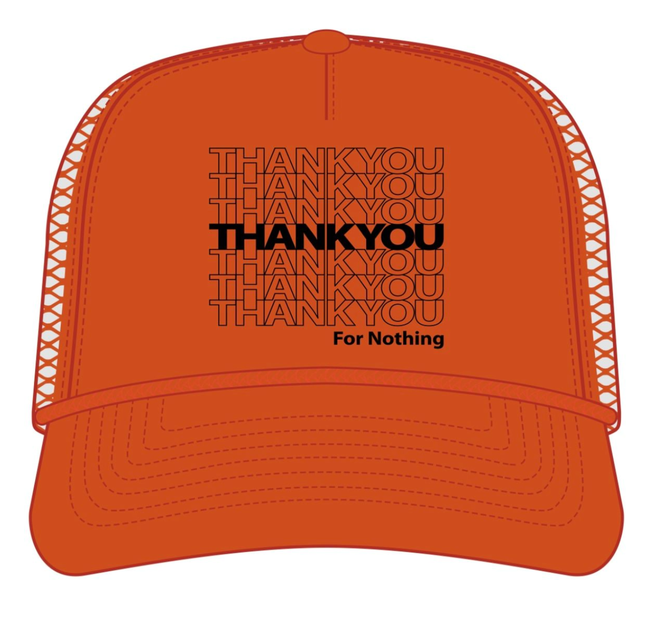 Thank You For Nothing Trucker - Orange