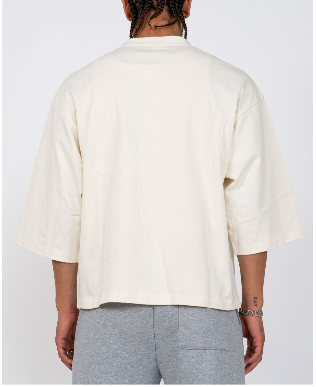 Quarter Sleeve Tee - Cream