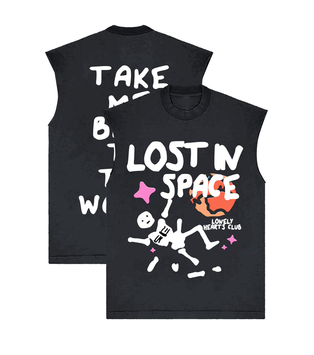 Lost in Space Sleeveless Tee - Black Edge