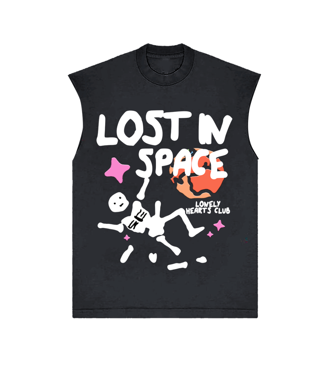Lost in Space Sleeveless Tee - Black Edge