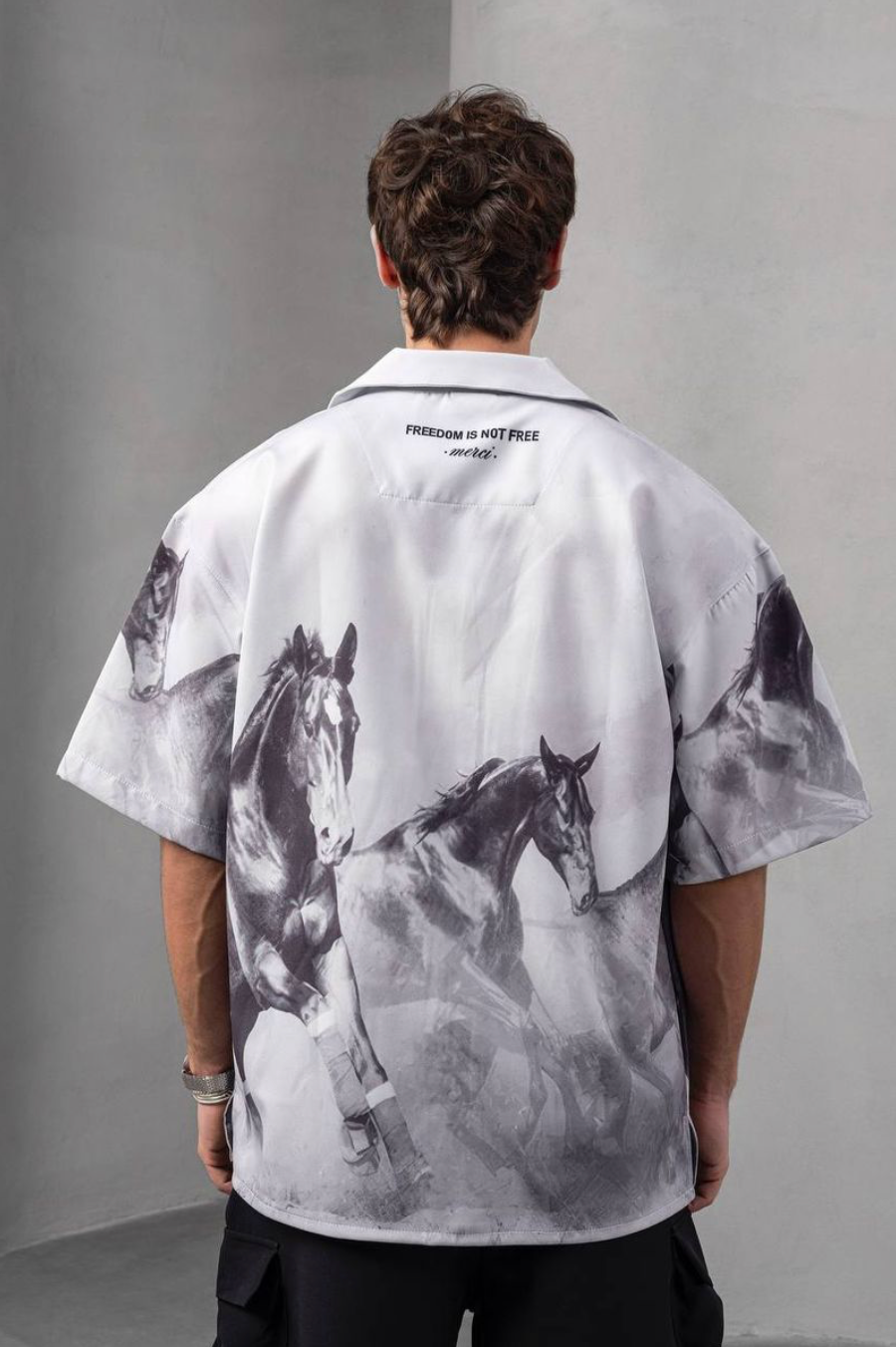 Royal Horses Graphic Tee - White