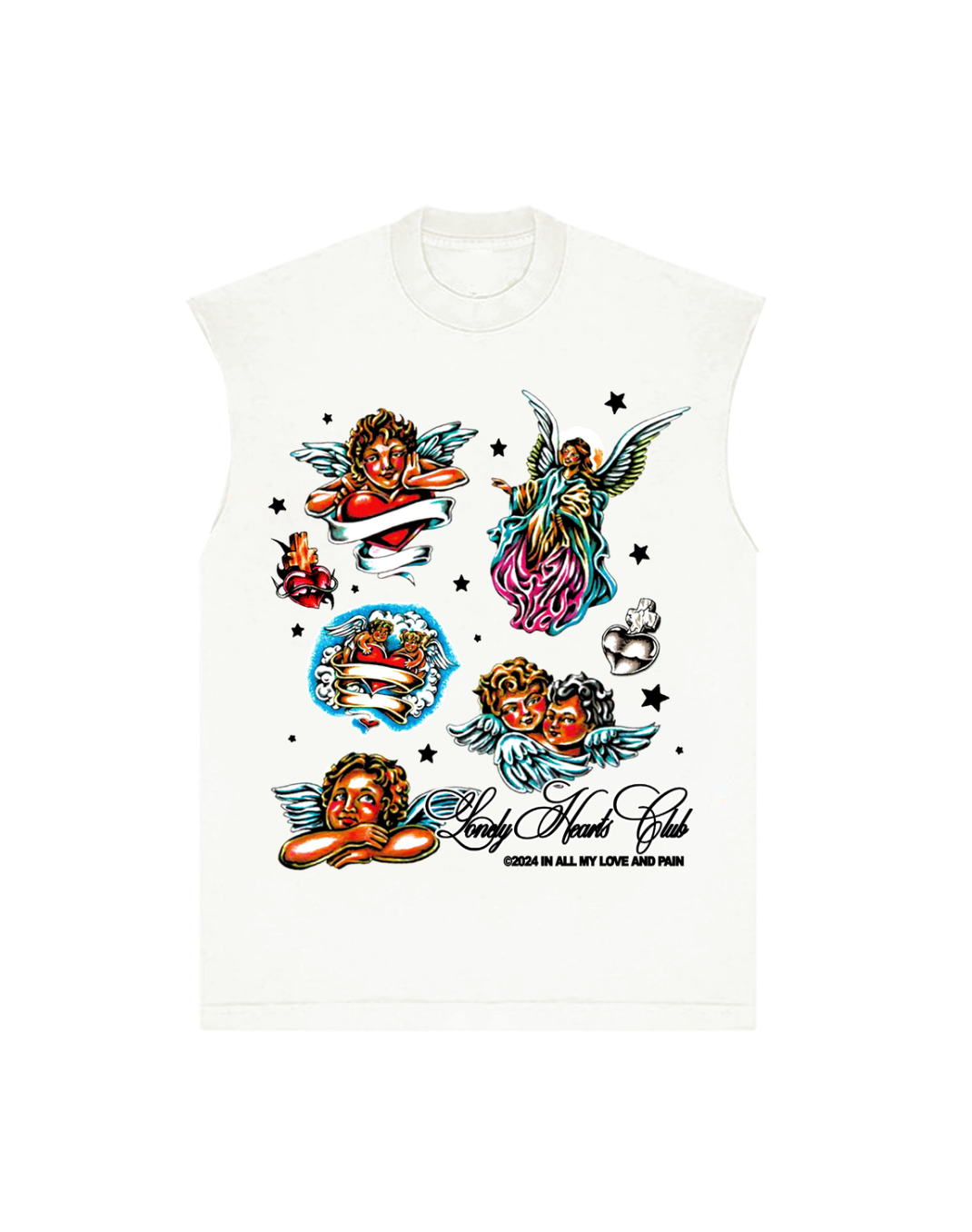 Deliver Us From Evil Sleeveless Tee - Off White