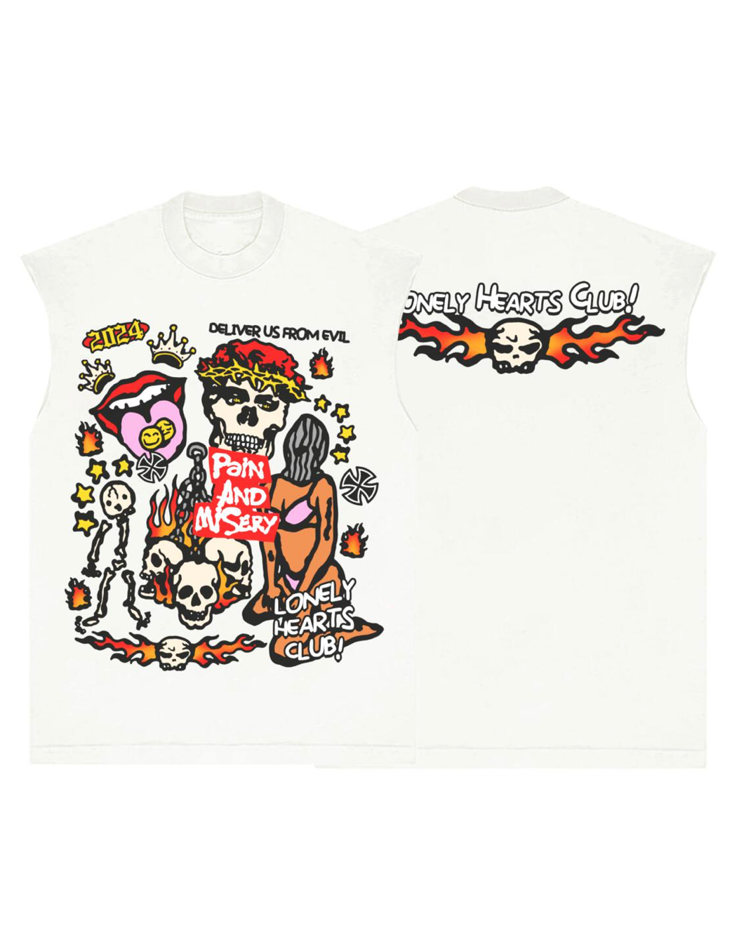 Stardust Sleeveless Tee - Off White