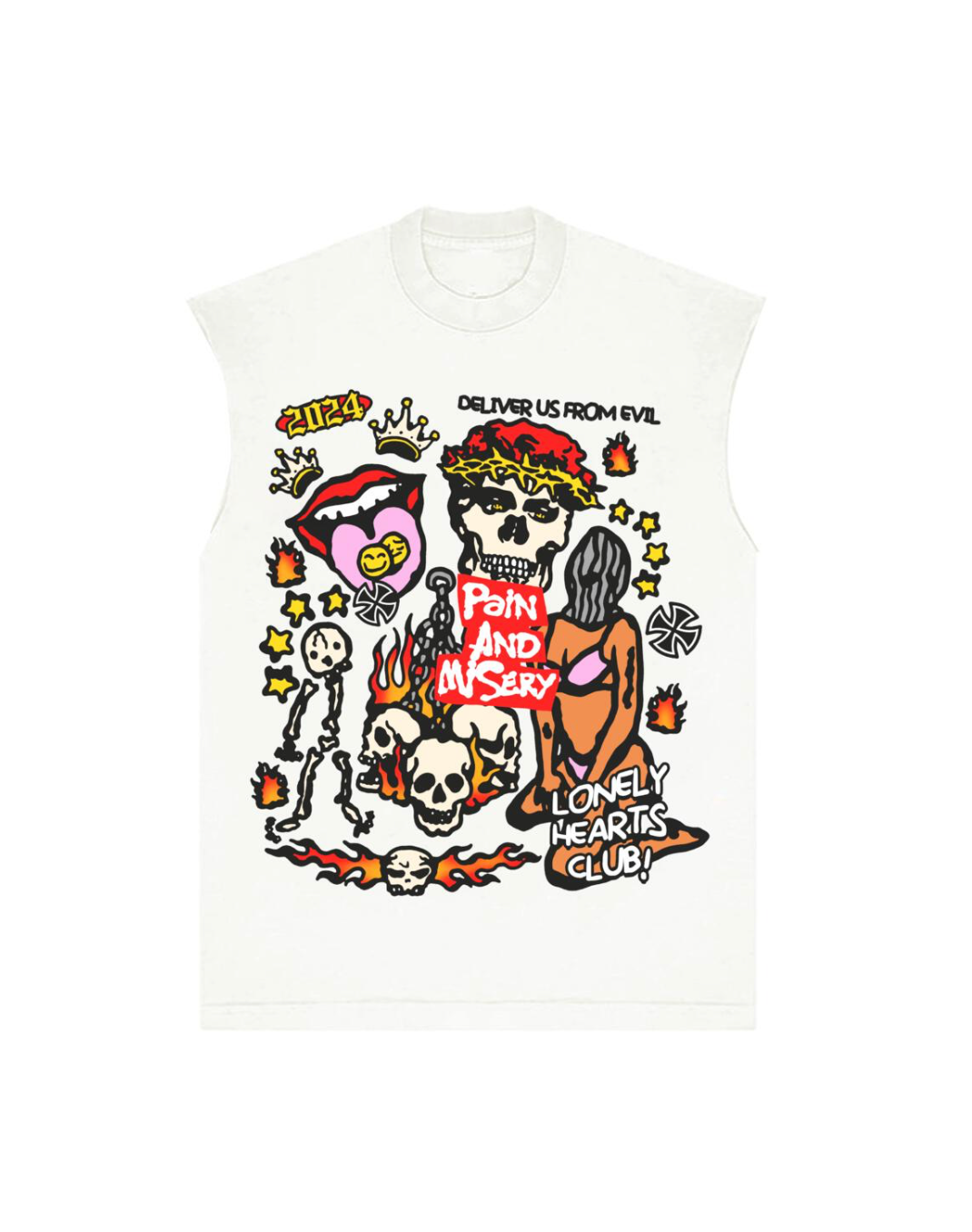 Stardust Sleeveless Tee - Off White