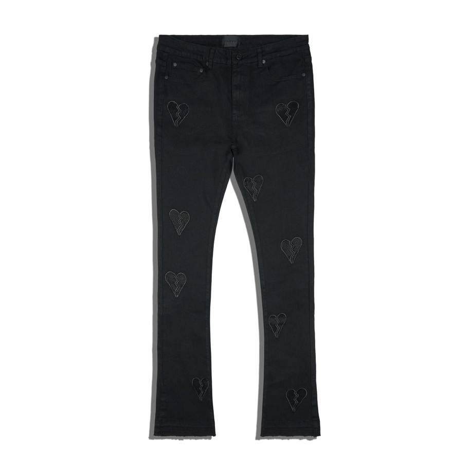 Heartbroken Denim Jeans - Jet Black