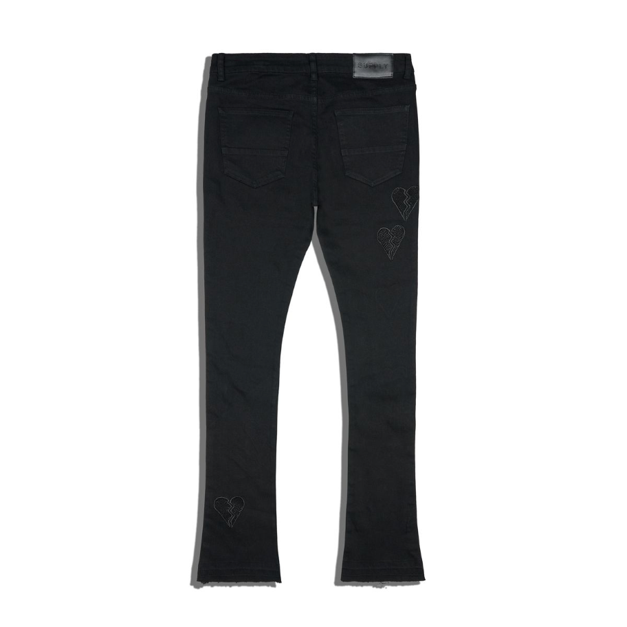 Heartbroken Denim Jeans - Jet Black