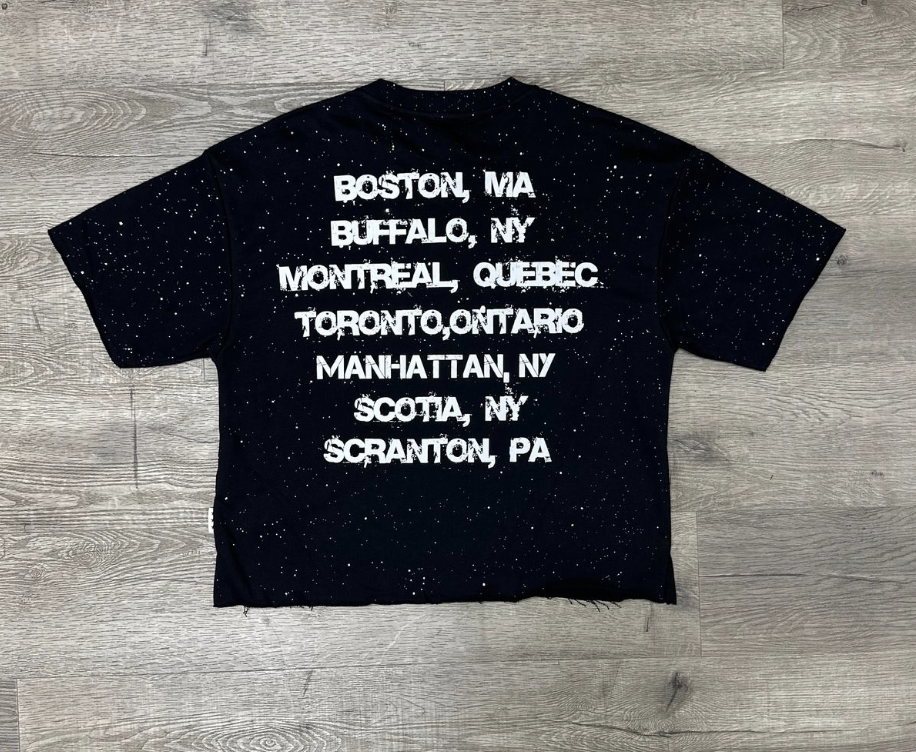 "Monster" F-Terry Cropped Tee - Black