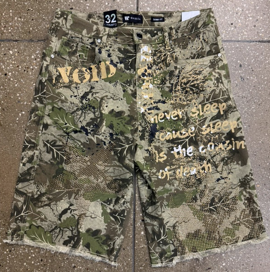 Drop Zone Denim Shorts - Camo