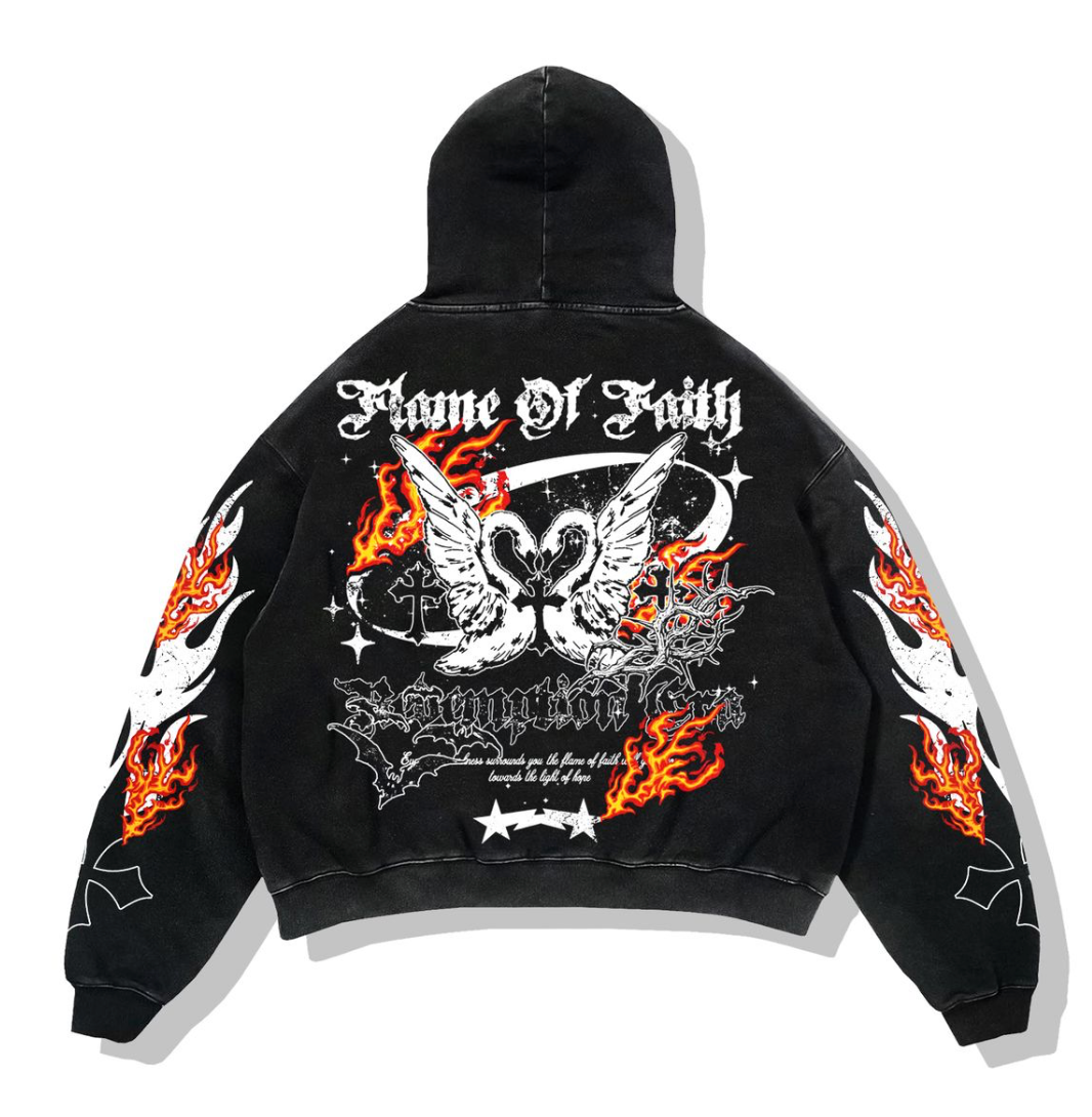 Fame of Faith Hoodie - Black Acid