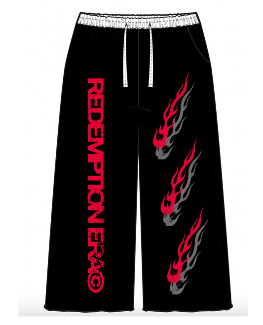 Faith of Fear Sweatpants - Black Acid Wash