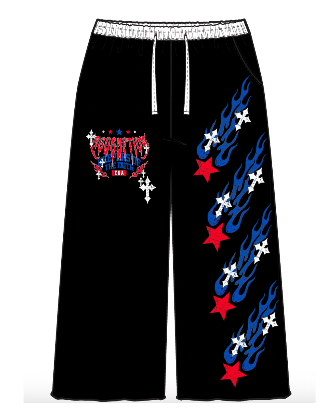 Keepers Of Faith Trouser SweatPants - Black Acid Wash