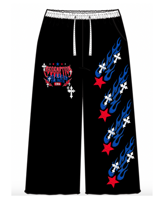Keepers Of Faith Sweatpants - Black Acid Wash