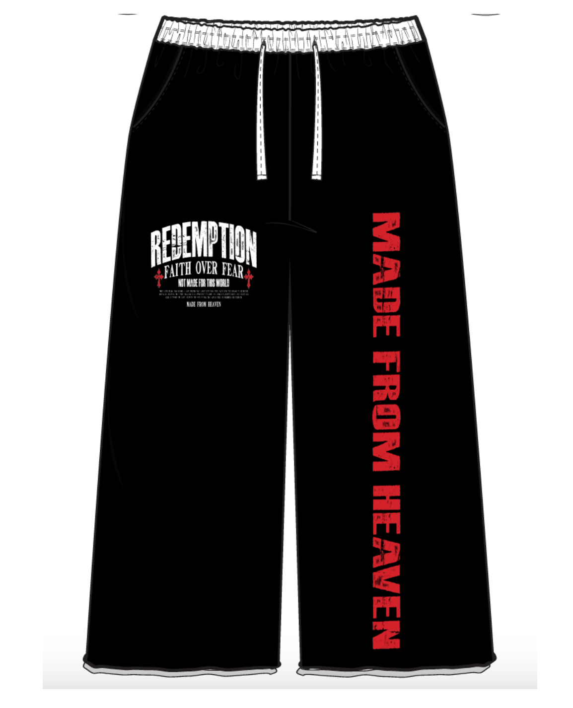 Made From Heaven Trouser SweatPants - Black Wash