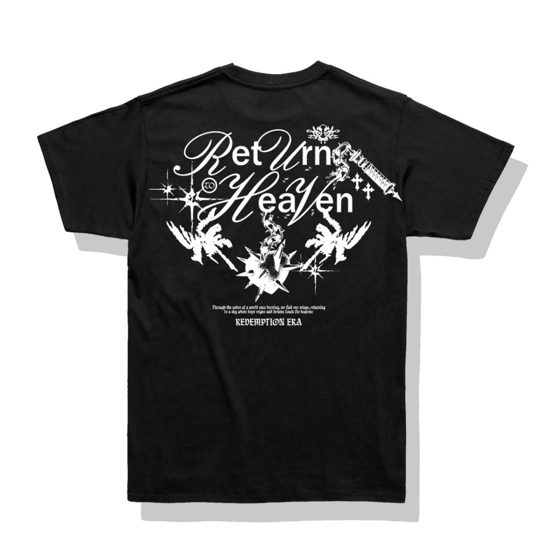 Heaven Cropped Tee - Black