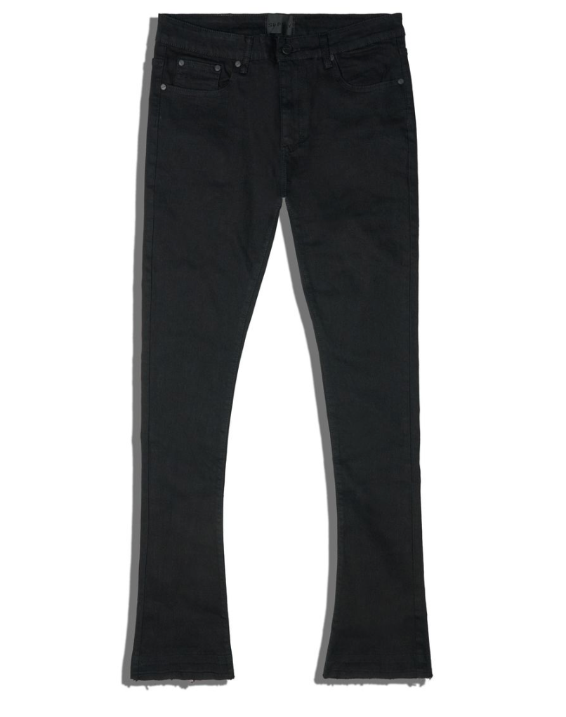 David Flare Denim Jeans - Jet Black