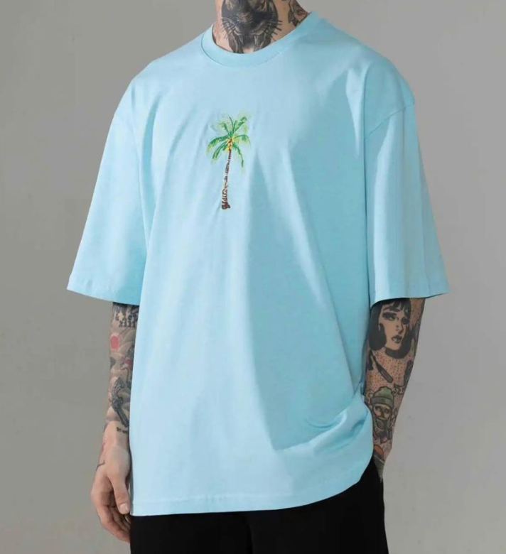 Malibu Vibe Oversized Tee - Blue