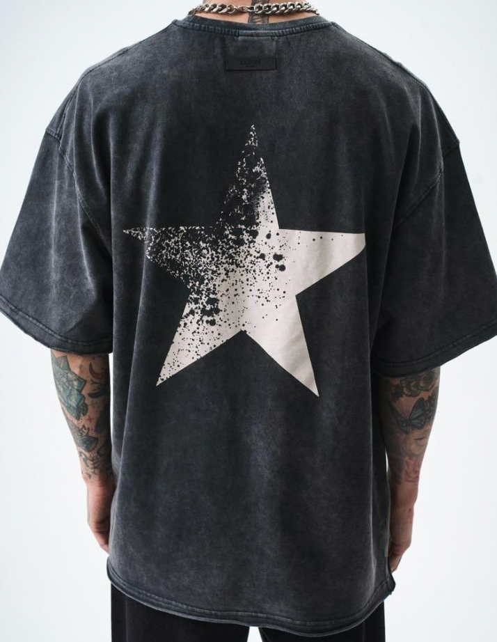 Saint World Oversized Tee - Dark Grey
