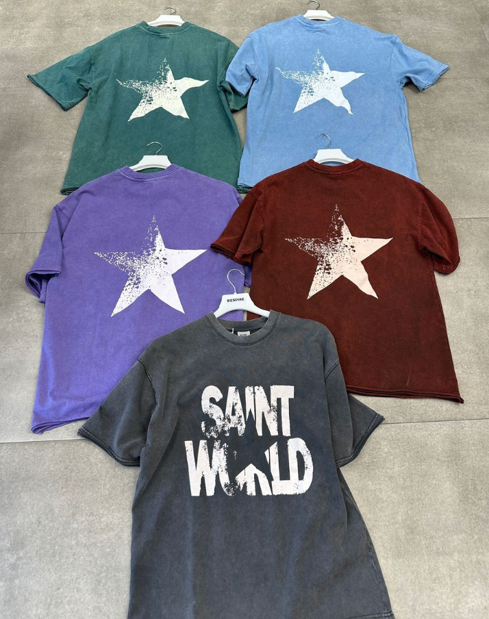 Saint World Oversized Tee - Purple