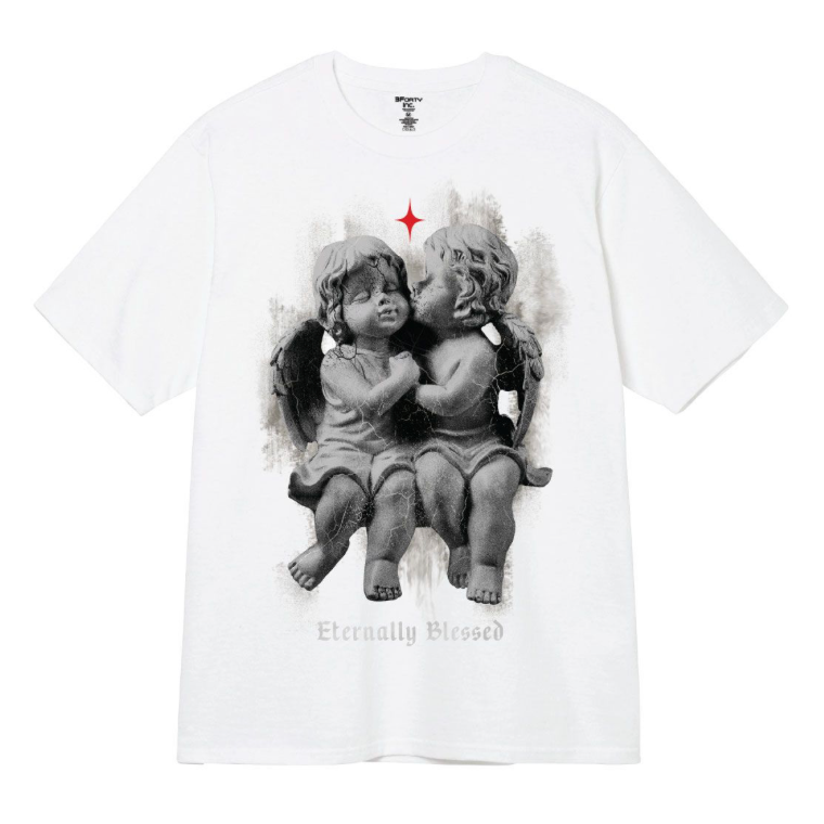Eternally Blessed Printed Tee - White