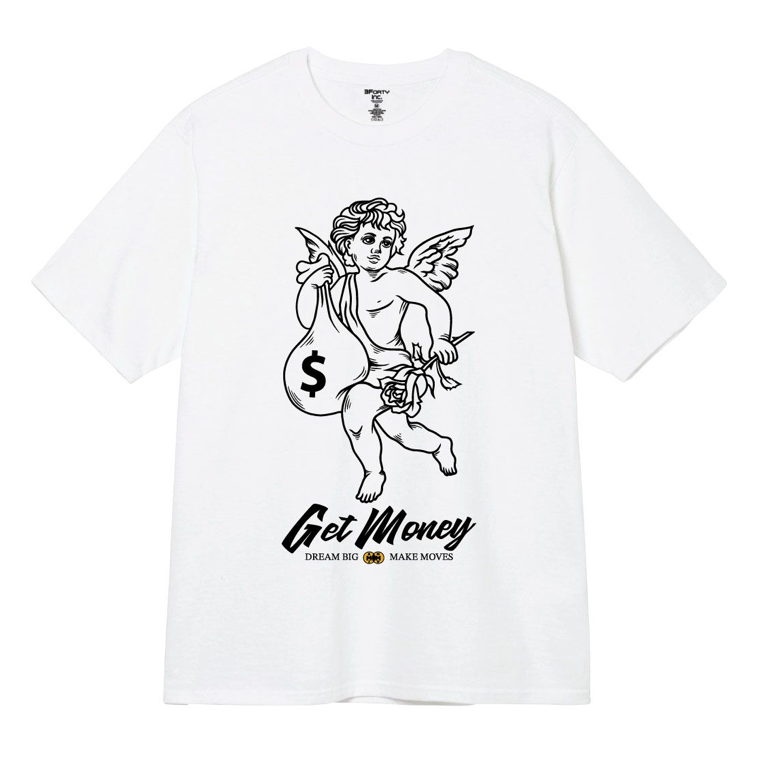 Get Money Angel Printed Tee - White