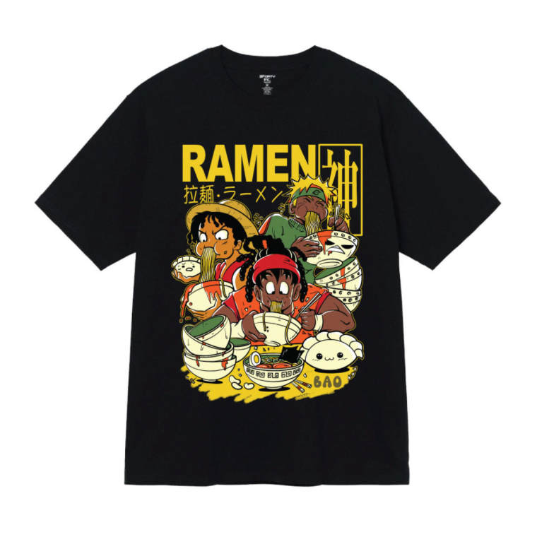 Ramen Printed Tee - Black