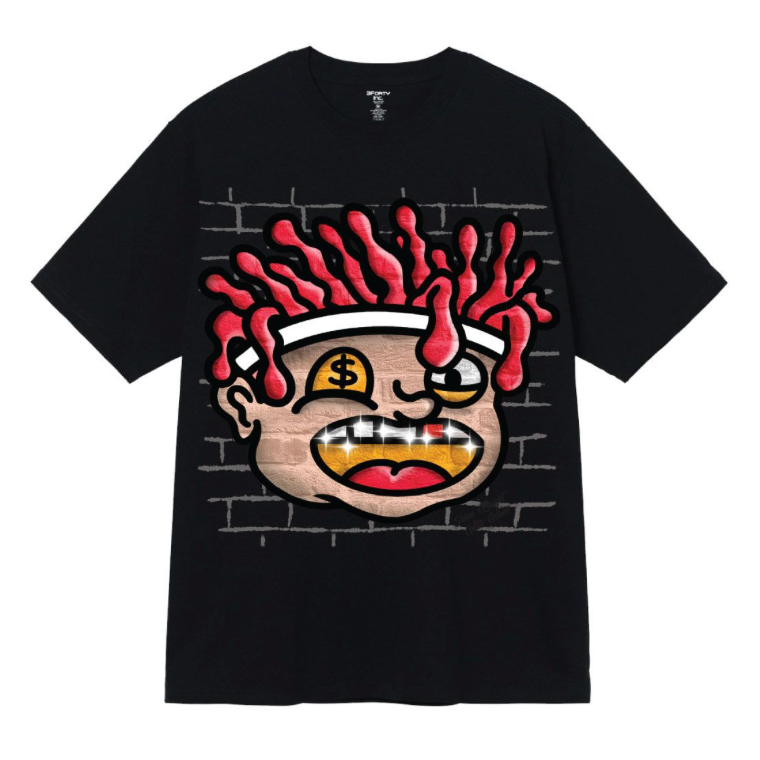 Big Face Cash Graphic Tee - Black