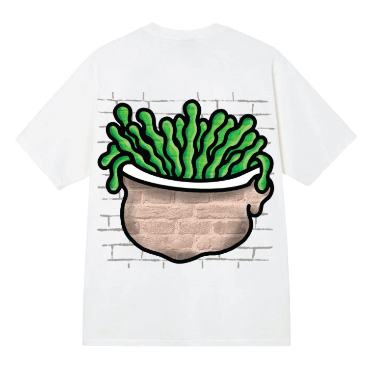 Big Face Cash Graphic Tee - White