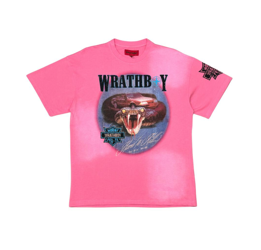 Viper Head Vintage Tee - Pink