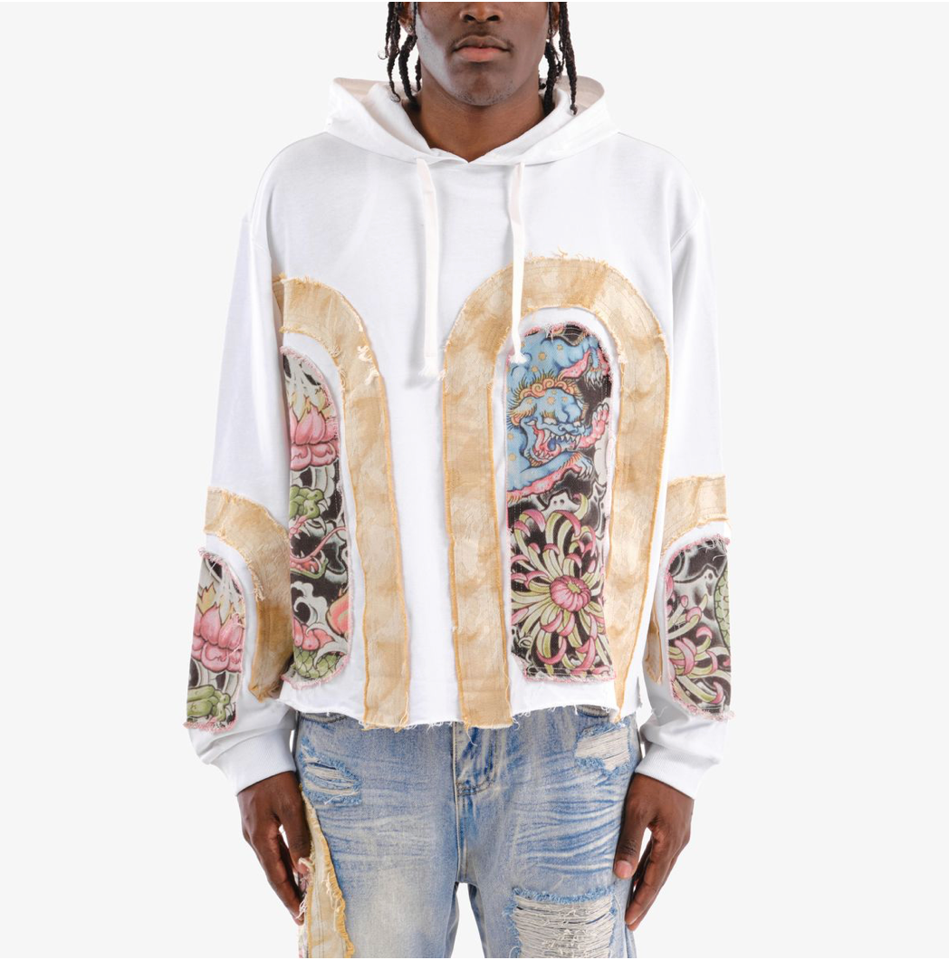 Sacred Panels Hoodie - White