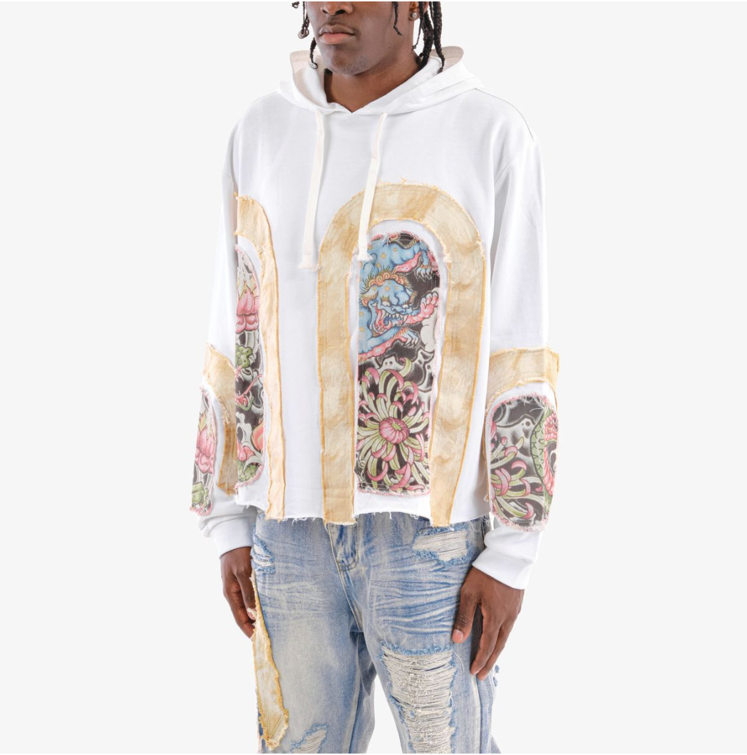 Sacred Panels Hoodie - White
