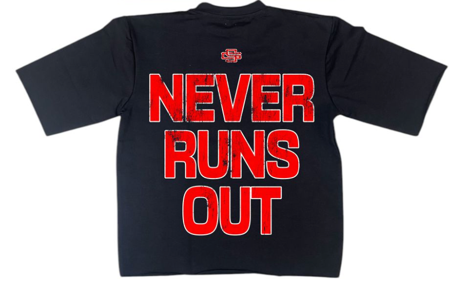 Never Runs Out Kids Cropped Tee - Black